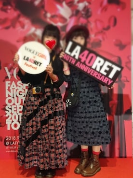 「にゃー」｜「アイテム（ブーツ）」を使った、みはるさん（レディース・152cm）の秋コーディネート