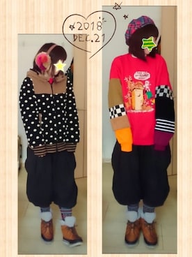 「FRAPBOIS」｜「アイテム（ダウンジャケット/コート）」を使った、みはるさん（レディース・152cm）の冬コーディネート