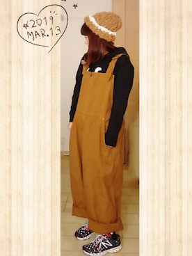 「FRAPBOIS」｜「アイテム（サロペット/オーバーオール）」を使った、みはるさん（レディース・152cm）の春コーディネート