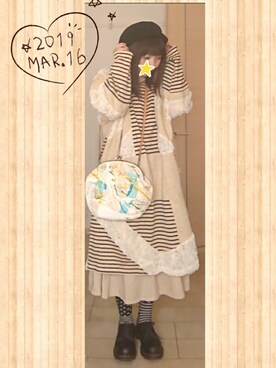 「にゃー」｜「アイテム（ブーツ）」を使った、みはるさん（レディース・152cm）の春コーディネート