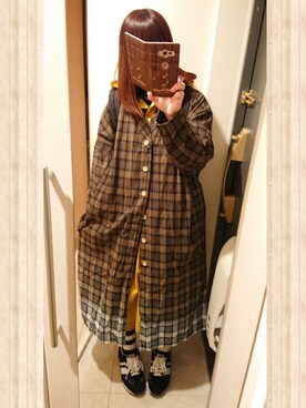 「にゃー」｜「アイテム（その他アウター）」を使った、みはるさん（レディース・152cm）の春コーディネート