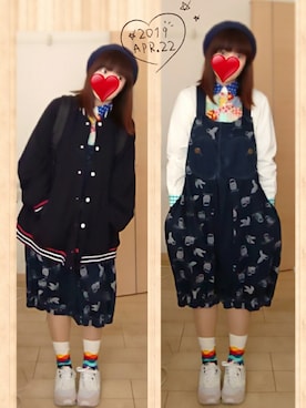 「NIRAME.CO（ニラメッコ）のアイテム」を使った、みはるさん（レディース・152cm）の春コーディネート