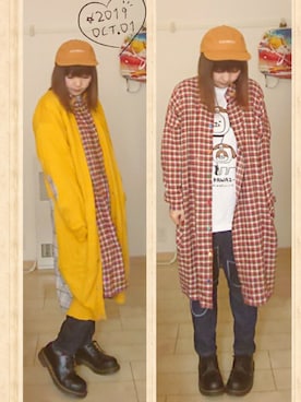 「FRAPBOIS」｜「アイテム（シャツワンピース）」を使った、みはるさん（レディース・152cm）の秋コーディネート