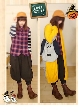 「SOPHNET.（ソフネット）のアイテム」を使った、みはるさん（レディース・152cm）の秋コーディネート