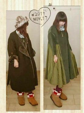「FRAPBOIS」｜「アイテム（ミリタリージャケット）」を使った、みはるさん（レディース・152cm）の秋コーディネート