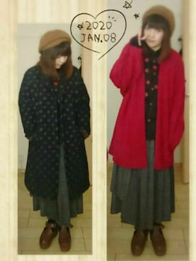 「zucca」｜「アイテム（その他アウター）」を使った、みはるさん（レディース・152cm）の冬コーディネート