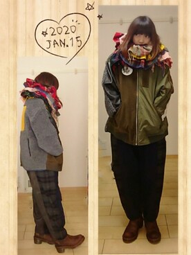 「zucca」｜「アイテム（ブルゾン）」を使った、みはるさん（レディース・152cm）の冬コーディネート