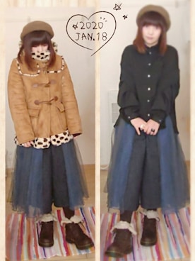 「override 」｜「アイテム（その他アウター）」を使った、みはるさん（レディース・152cm）の冬コーディネート