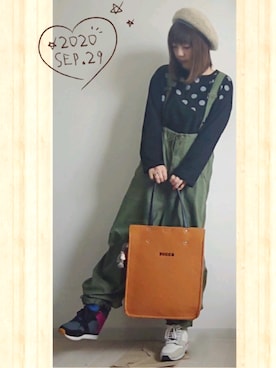 「PAUL&JOE（ポールアンドジョー）のアイテム（レッグウェア）」を使った、みはるさん（レディース・152cm）の秋コーディネート