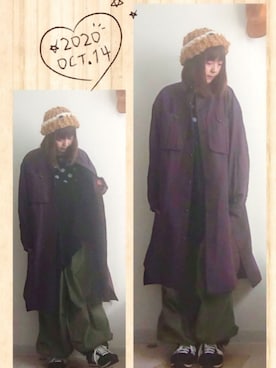 「にゃー」｜「アイテム（その他）」を使った、みはるさん（レディース・152cm）の秋コーディネート