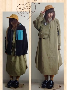 「SOPHNET.（ソフネット）のアイテム」を使った、みはるさん（レディース・152cm）の秋コーディネート