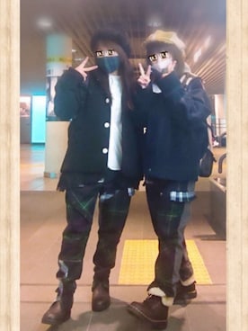 「FRAPBOIS」｜「アイテム（ブーツ）」を使った、みはるさん（レディース・152cm）の冬コーディネート