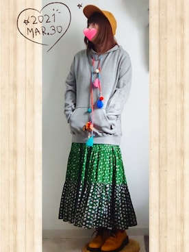 「SOPHNET.（ソフネット）のアイテム」を使った、みはるさん（レディース・152cm）の春コーディネート