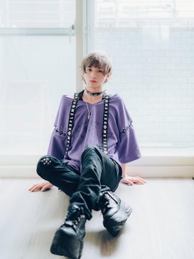 「REFLEM（レフレム）のアイテム（トップス）」を使った、G-van Liouさん（メンズ・164cm）の秋コーディネート