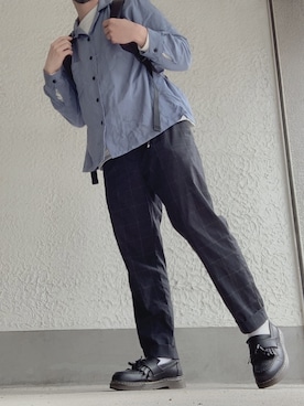 「SVEC（シュベック）のアイテム（ローファー）」を使った、ギルベルトさん（メンズ・166cm）の春コーディネート