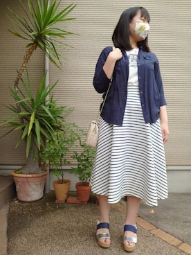 「Jayro（ジャイロ）のアイテム」を使った、Riさん（レディース・158cm）の夏コーディネート