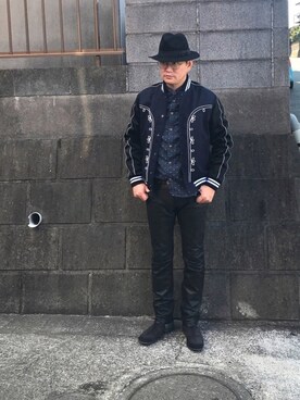 「ウェスタン」｜ひろさん（メンズ・177cm）の冬コーディネート