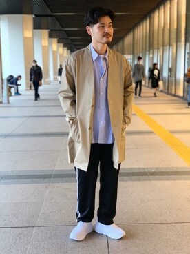 Urban Research アーバンリサーチ の コットンチノストレッチ ノーカラーコート その他アウター Wear