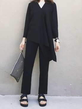 「OFFICE（オフィス）のアイテム」を使った、rioさん（レディース・157cm）の夏コーディネート