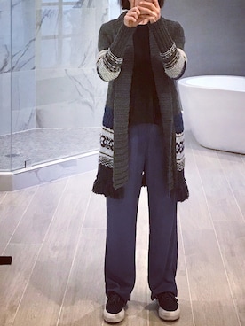 「sacai luck（サカイ ラック）のアイテム」を使った、rioさん（レディース・157cm）の冬コーディネート