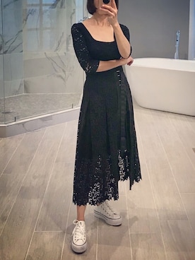 「sacai luck（サカイ ラック）のアイテム」を使った、rioさん（レディース・157cm）の冬コーディネート