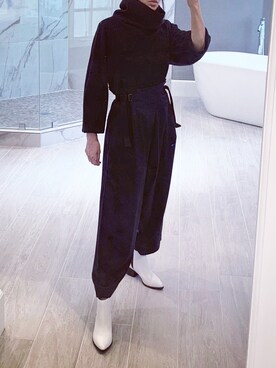 「Halogen（-）のアイテム」を使った、rioさん（レディース・157cm）の秋コーディネート