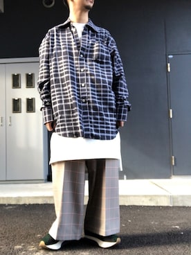 「MARNI（マルニ）のアイテム（シューズ）」を使った、阿部 高宏さん（メンズ・180cm）の冬コーディネート