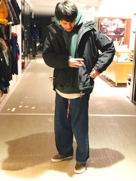 「BURLAP OUTFITTER（バーラップアウトフィッター）のアイテム（ナイロンジャケット）」を使った、小野　隼ノ介さん（メンズ・178cm）の冬コーディネート