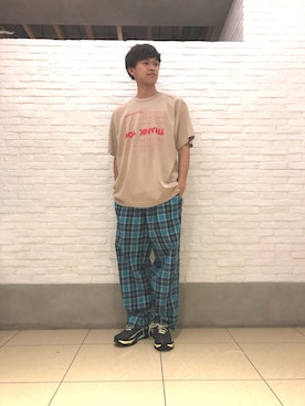 「BEAVER ORIGINAL（ビーバーオリジナル）のアイテム」を使った、小野　隼ノ介さん（メンズ・178cm）の夏コーディネート