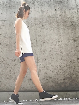 「rag & bone（ラグアンドボーン）のアイテム（シューズ）」を使った、MINAIさん（レディース・160cm）の夏コーディネート