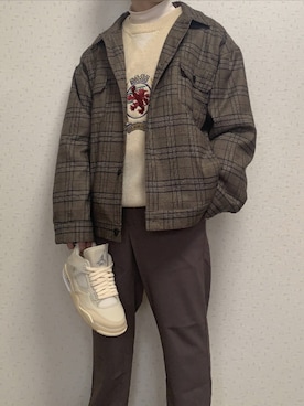 「neos（ネオス）のアイテム（カバーオール）」を使った、ゆうたさん（メンズ・158cm）の秋コーディネート