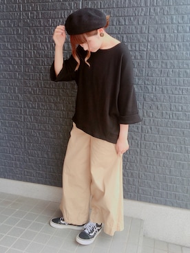 「rps（アールピーエス）のアイテム（チノパンツ）」を使った、あさぽんさん（レディース・161cm）の夏コーディネート