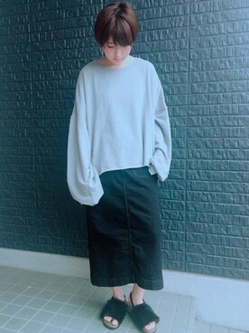 「rps（アールピーエス）のアイテム（スウェット）」を使った、あさぽんさん（レディース・161cm）の秋コーディネート