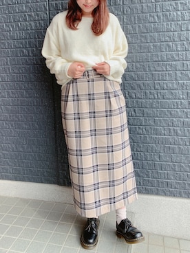 「Dr. Martens（ドクターマーチン）のDr.Martens / 1461 59 3EYESHOE（ドレスシューズ）」を使った、あさぽんさん（レディース・161cm）の秋コーディネート