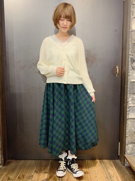 「rps（アールピーエス）のアイテム（カーディガン/ボレロ）」を使った、あさぽんさん（レディース・160cm）の冬コーディネート
