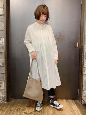 「rps（アールピーエス）のアイテム（バッグ）」を使った、あさぽんさん（レディース・160cm）の冬コーディネート