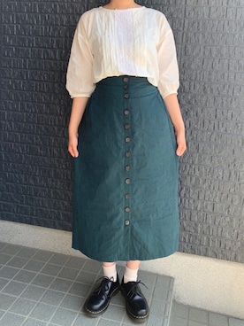「Dr. Martens（ドクターマーチン）のDr.Martens / 1461 59 3EYESHOE（ドレスシューズ）」を使った、あさぽんさん（レディース・160cm）の春コーディネート