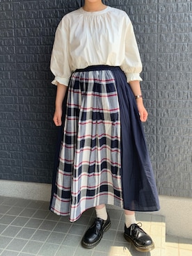 「Dr. Martens（ドクターマーチン）のDr.Martens / 1461 59 3EYESHOE（ドレスシューズ）」を使った、あさぽんさん（レディース・160cm）の春コーディネート