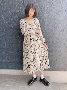 「Dr. Martens（ドクターマーチン）のDr.Martens / 1461 59 3EYESHOE（ドレスシューズ）」を使った、あさぽんさん（レディース・160cm）の夏コーディネート
