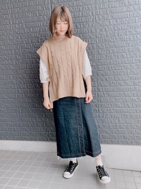 「rps（アールピーエス）のアイテム（スニーカー）」を使った、あさぽんさん（レディース・160cm）の秋コーディネート
