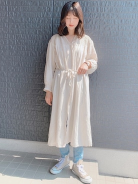 「stradivarius（ストラディバリウス）のアイテム（パンツ）」を使った、あさぽんさん（レディース・160cm）の春コーディネート