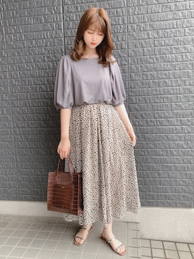 「Simplicite（サンプリシテ）のアイテム」を使った、あさぽんさん（レディース・160cm）の夏コーディネート