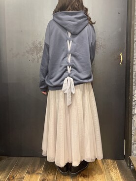 「rps（アールピーエス）のアイテム（パーカー）」を使った、あさぽんさん（レディース・160cm）の冬コーディネート