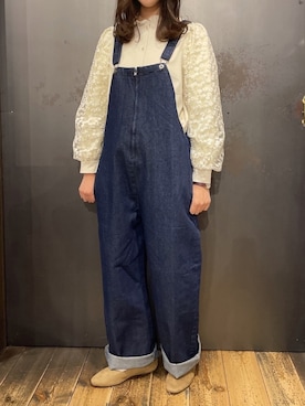 「rps（アールピーエス）のアイテム（オールインワン・サロペット）」を使った、あさぽんさん（レディース・160cm）の冬コーディネート