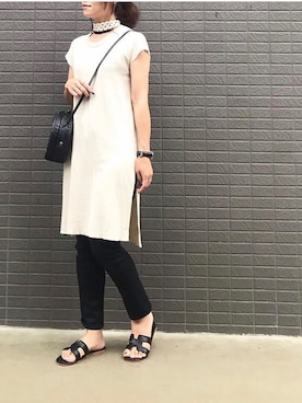 「NETSTAR（ネットスター）のアイテム」を使った、mikaさん（レディース・157cm）の夏コーディネート