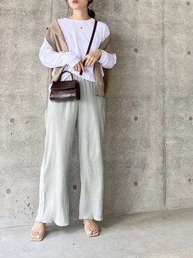 「BITTOKO（ビットコ）のアイテム（パンツ）」を使った、mikaさん（レディース・157cm）の夏コーディネート