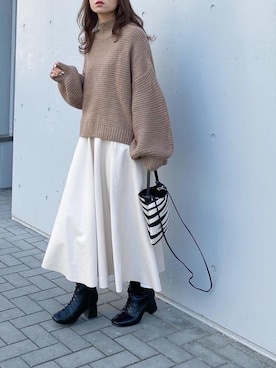 mikaさん（レディース・157cm）の冬コーディネート