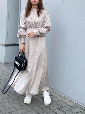 「michino（ミチノ）のアイテム」を使った、mikaさん（レディース・157cm）の冬コーディネート