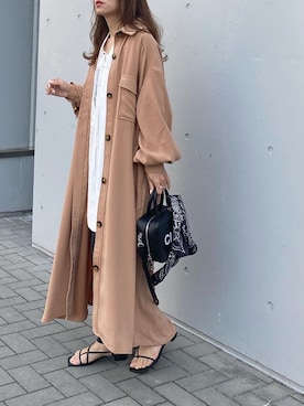 「michino（ミチノ）のアイテム」を使った、mikaさん（レディース・157cm）の冬コーディネート