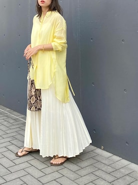 「BKhome（ビーケーホーム）のアイテム」を使った、mikaさん（レディース・157cm）の春コーディネート